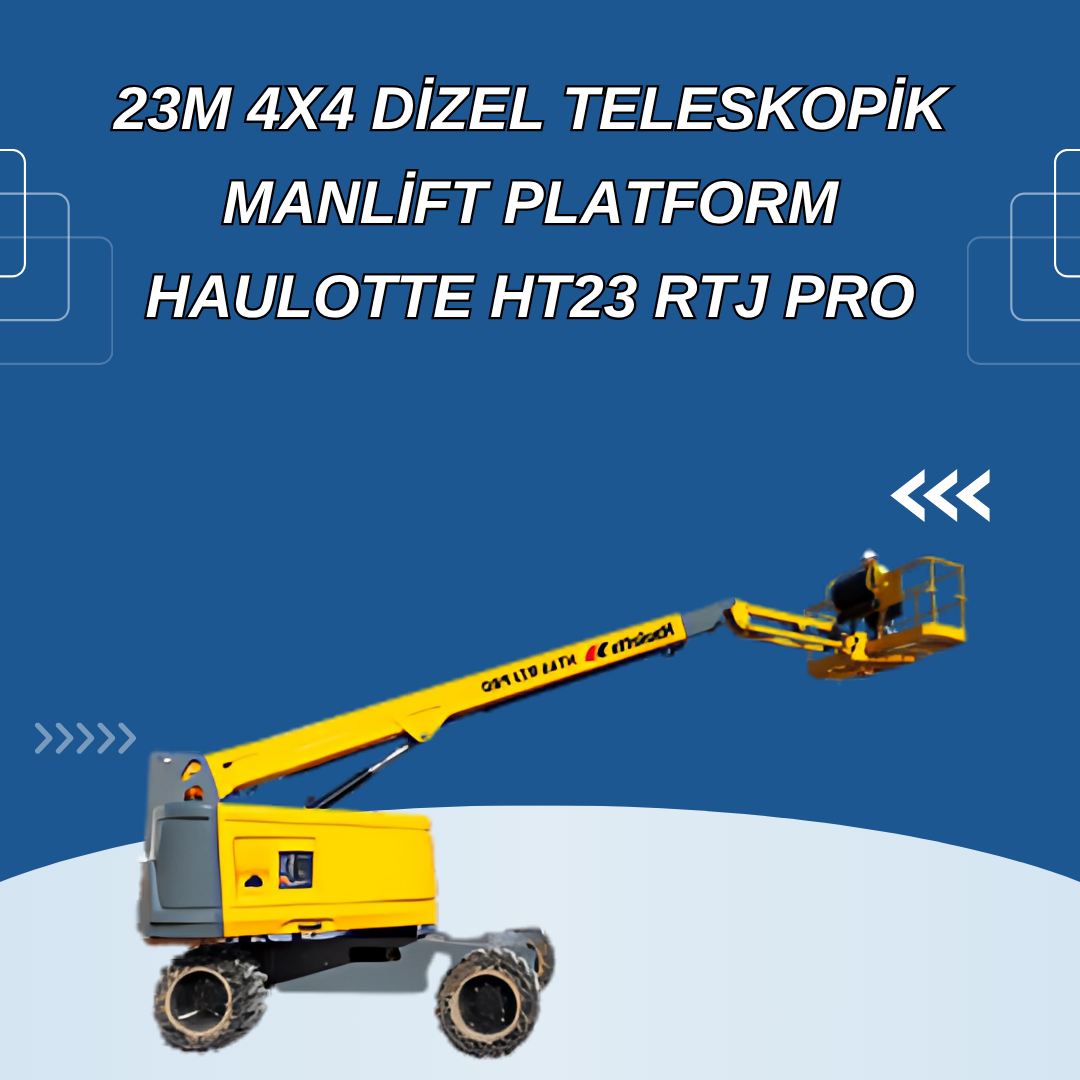 23m 4x4 dizel teleskopik manlift platform haulotte ht23 rtj pro 3